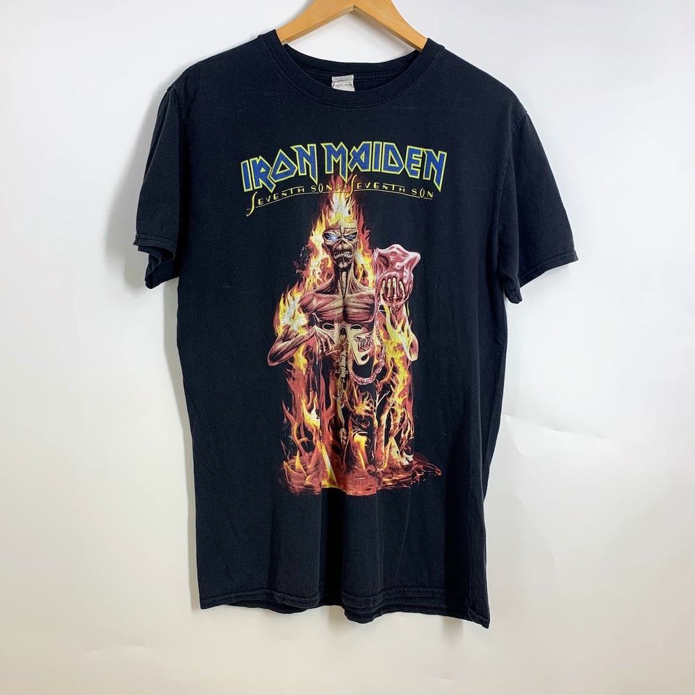 Iron Maiden Seventh Son of a Seventh Son‎ Black T Shirt Men Size Large